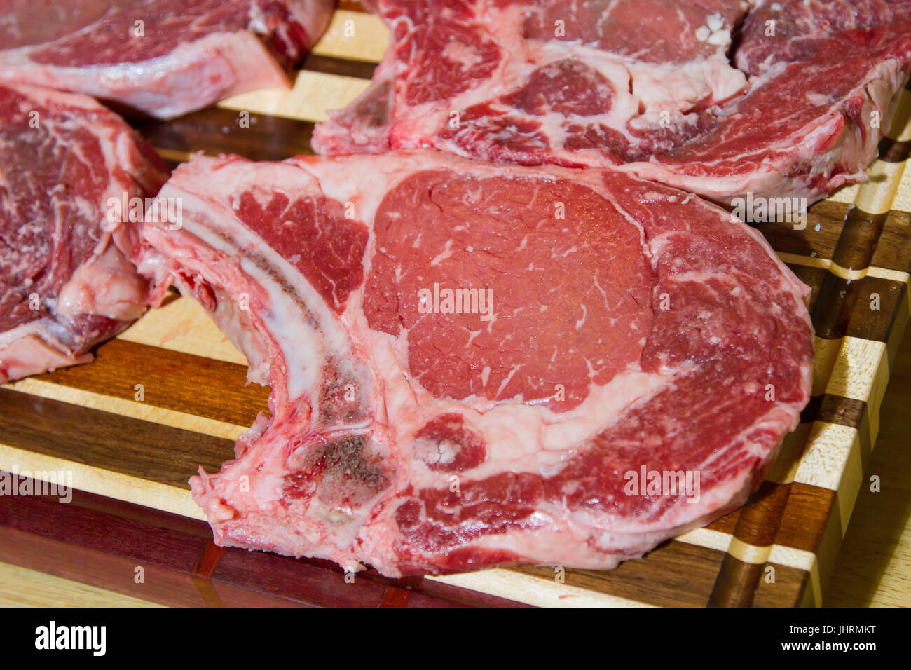 Bone In Ribeye Steak Stock Photo Alamy