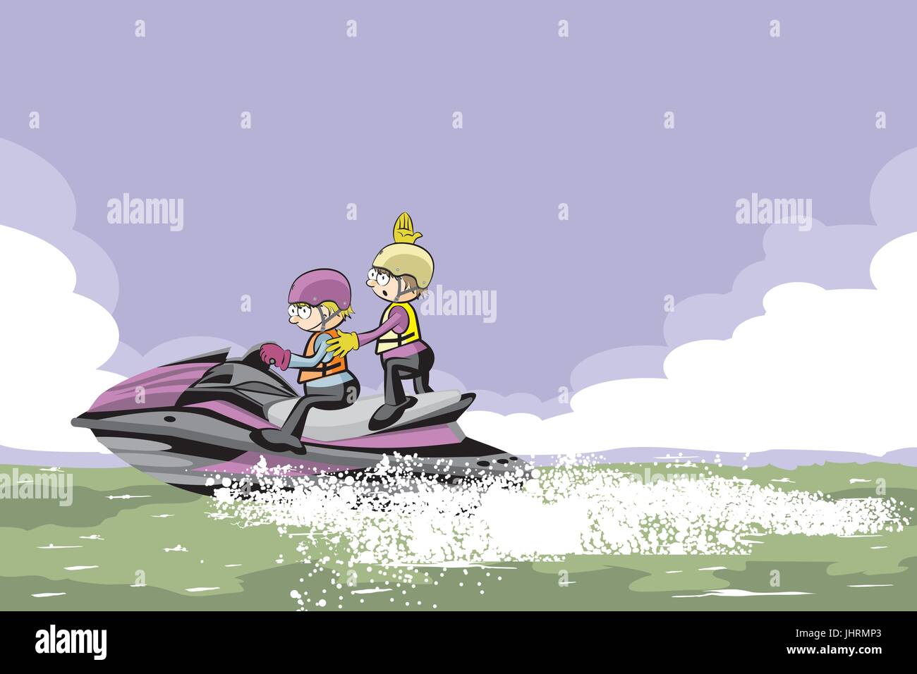Man driving a boat Stock Vector Images - Alamy