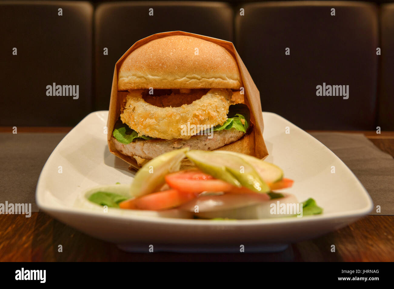 Gourmet hamburger, Bangkok, Thailand Stock Photo
