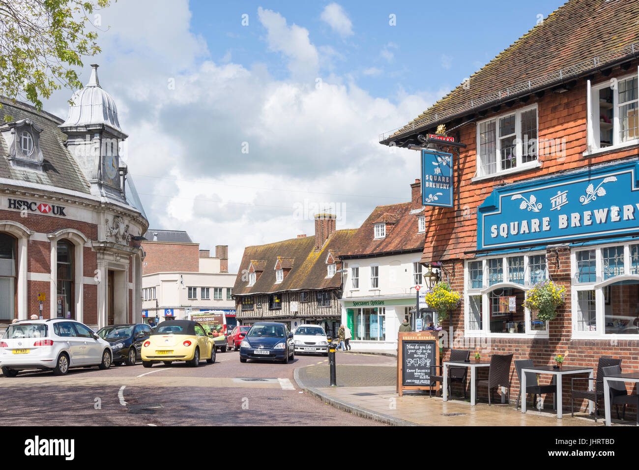 Swan Street from The Square, Petersfield, Hampshire, England, United Kingdom Stock Photo
