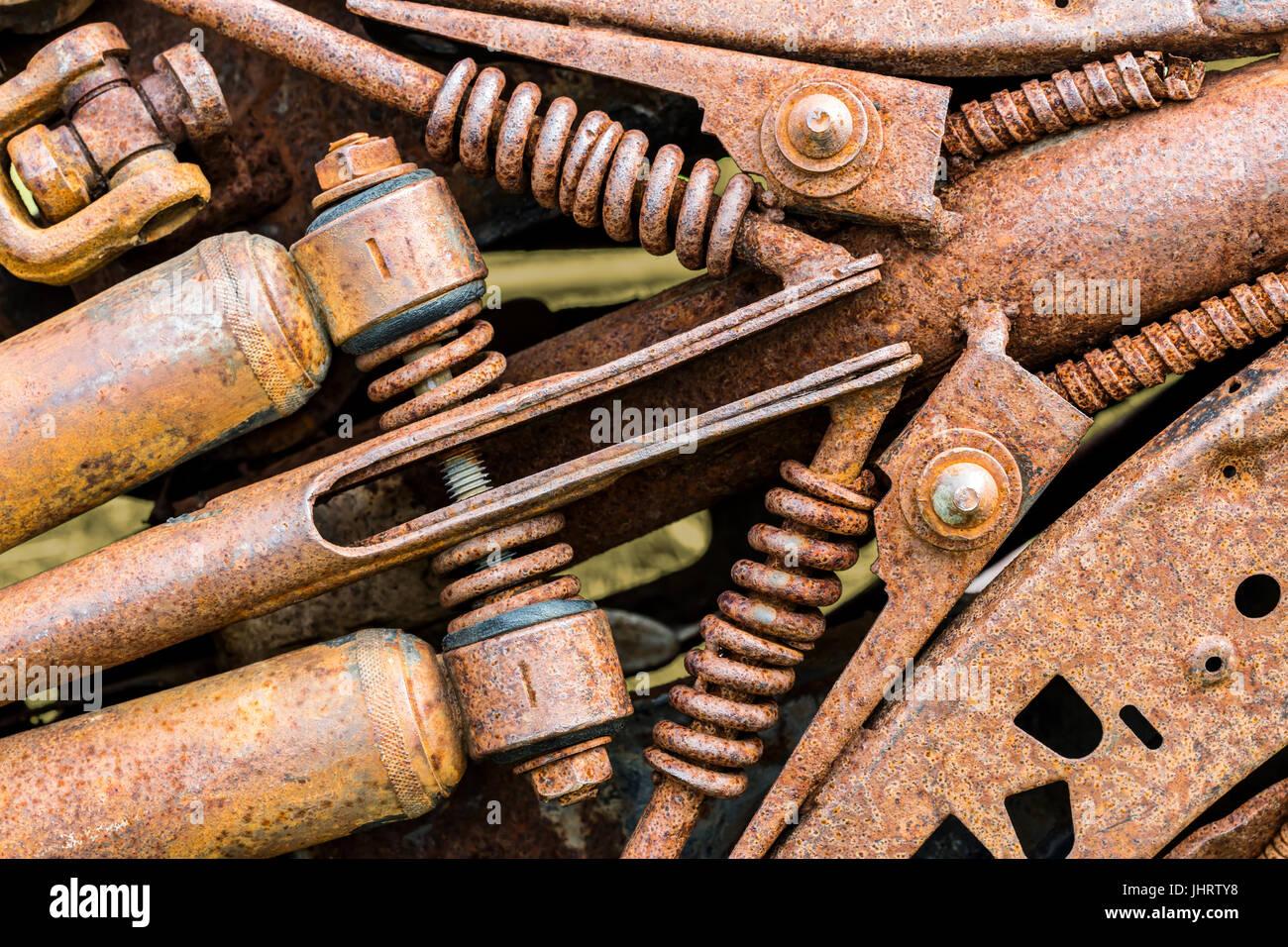 machinery components closeup. grunge corroded industrial gear wheels