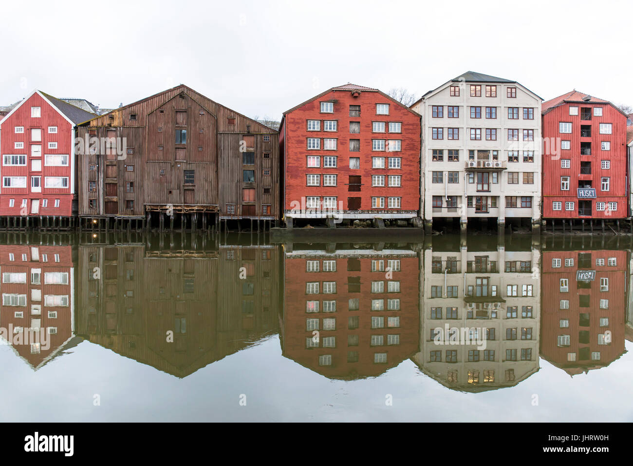 Trondheim Norway. Wooden houses Stock Photo Alamy