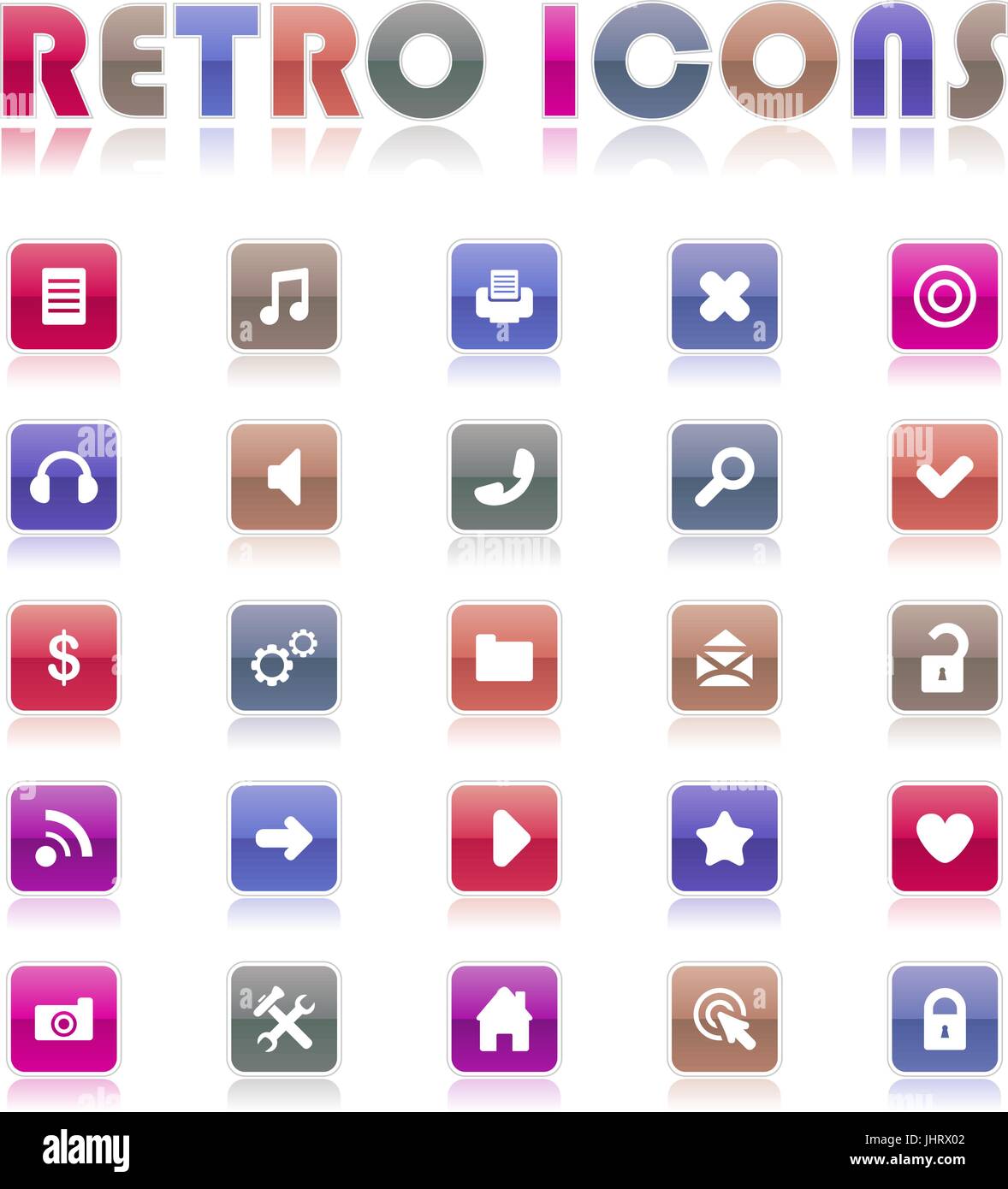 Vector buttons icon set vector. Web symbol set Stock Vector Image & Art ...