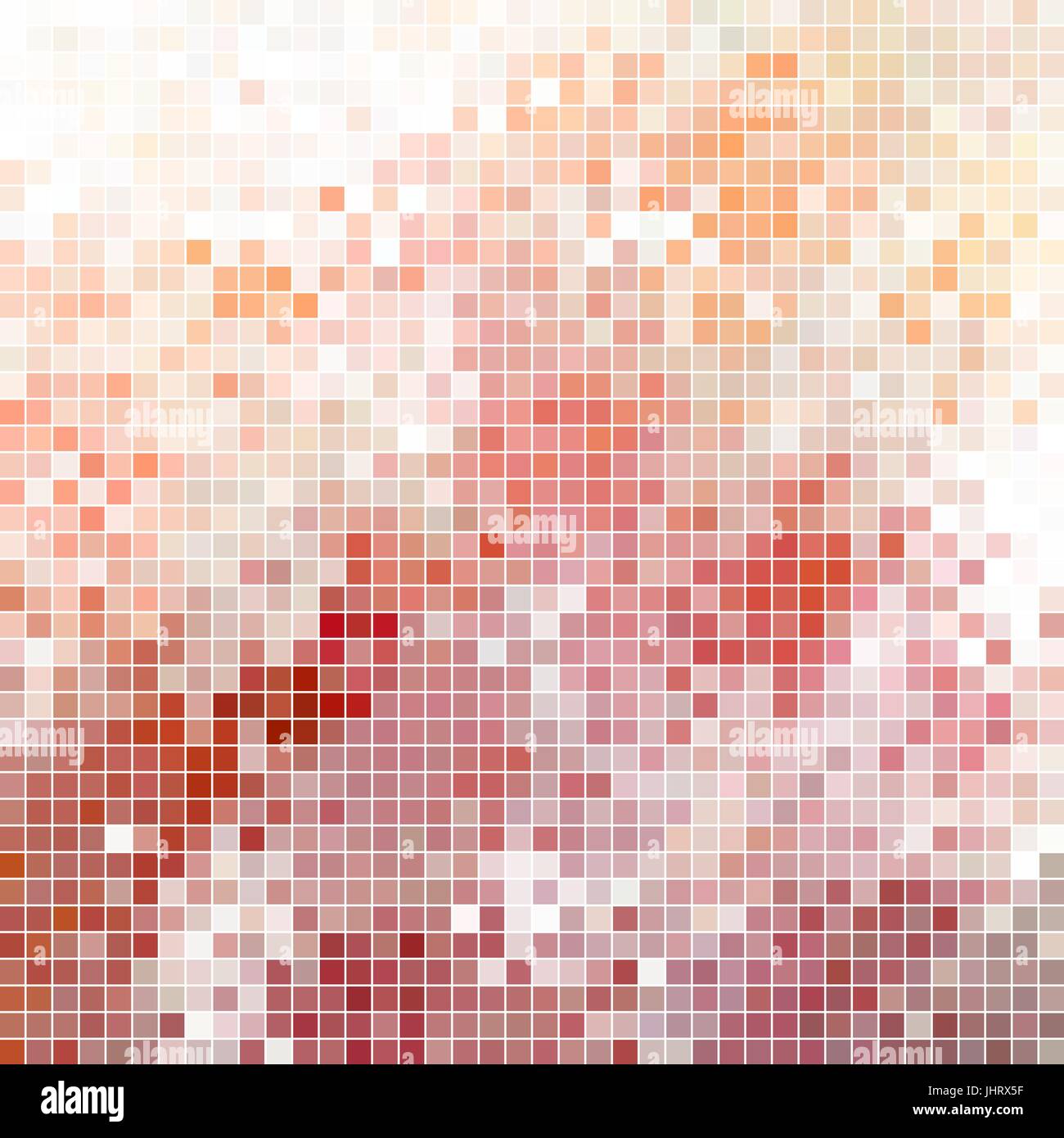 abstract vector square pixel mosaic background - red Stock Vector Image ...