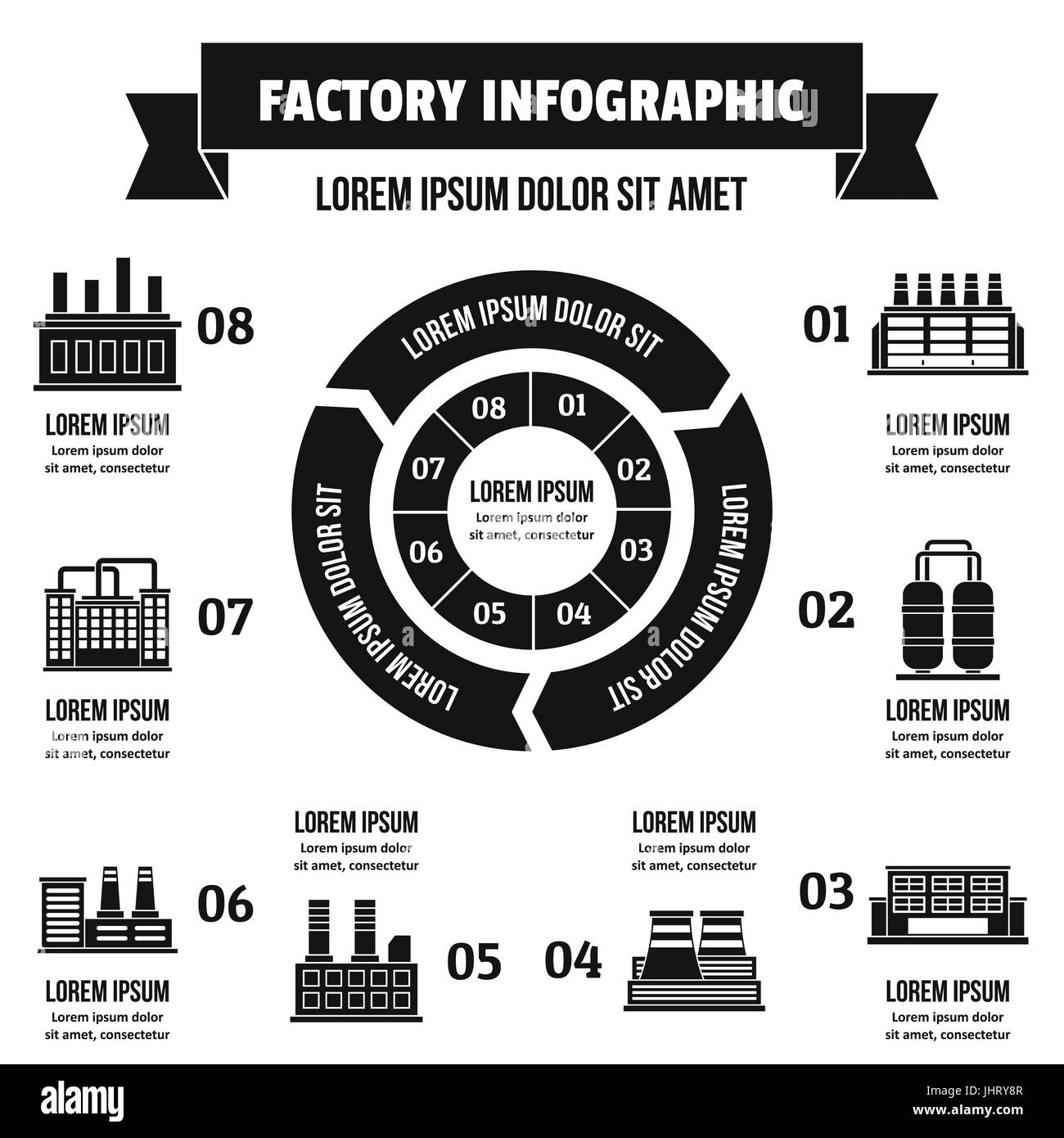 Factory infographic concept, simple style Stock Vector Image & Art - Alamy
