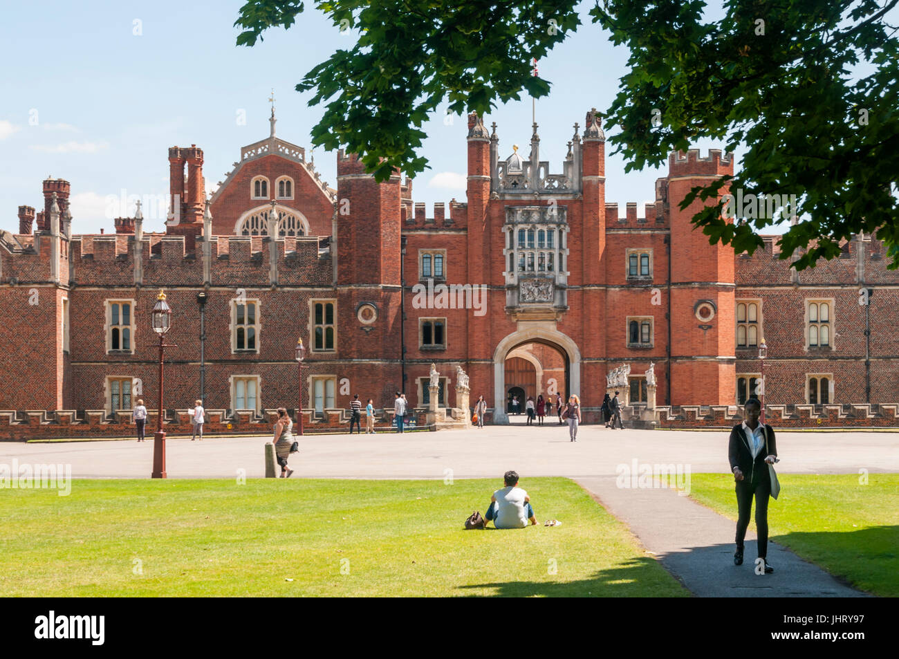 The Great Gatehouse of Hampton Court Palace. Stock Photo