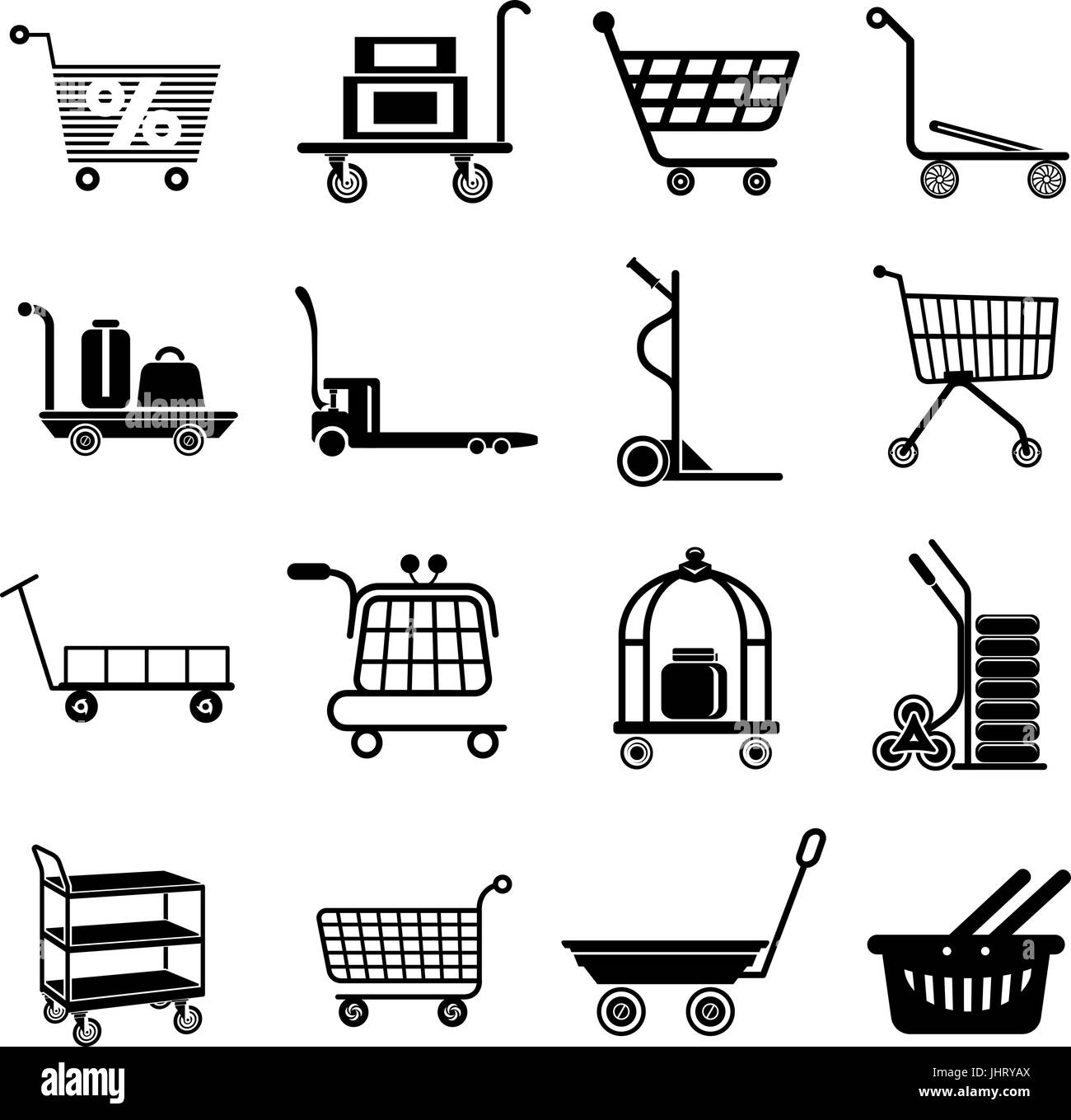 Cart types icons set, simple style Stock Vector Image & Art - Alamy