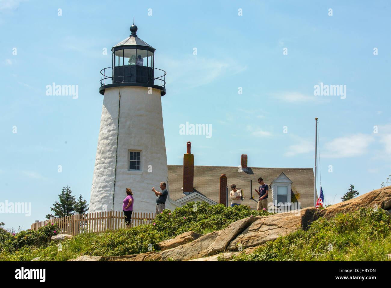Pemaquid Point Lighthouse in Bristol, Maine, USA Stock Photo Alamy
