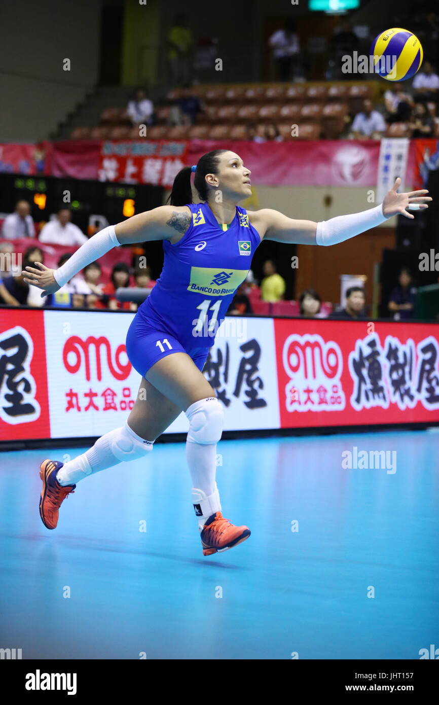 Rio De Janeiro, Brazil. 18th Aug, 2018. Tandara player in the game between  Brazil and the USA. Friendly game of the Brazilian Women's Vollllball  Team, at the Maracanãzinho Gymnasium, Rio de Janeiro