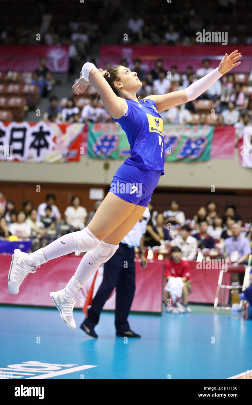 Rosamaria Montibeller Bra July 15 2017 Volleyball Fivb Volleyball World League Sendai 2017 Match Between Brazil 0 3 Thailand At Kamei Arena Sendai In Sendai Japan Photo By Sho Tamura Aflo Sport Stock Photo Alamy