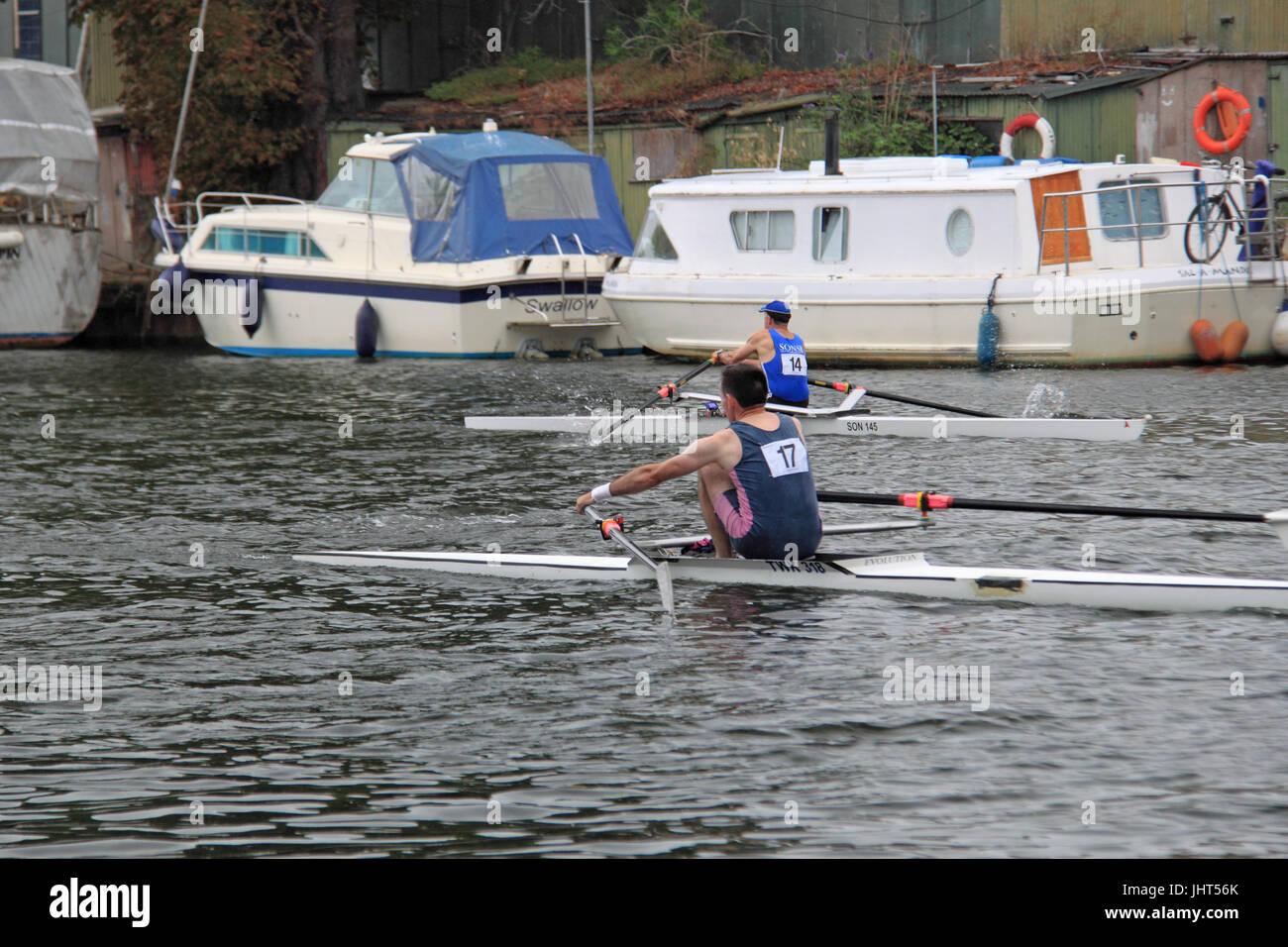 Twickenham Rowing Club (Winner) leads Sons of the Thames Rowing Club. Men's Masters CD Single
