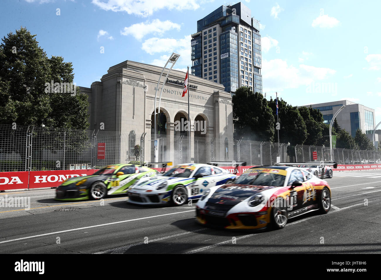 Toronto, Canada. 15th July, 2017. Honda Indy in Toronto was a full day of racing, From Indy to Nascar Pinty's to Porsche Ultra 94 GT3 Cup Challenge Race. There was something to do or watch for the whole family. Luke Durda Alamy/live news Stock Photo