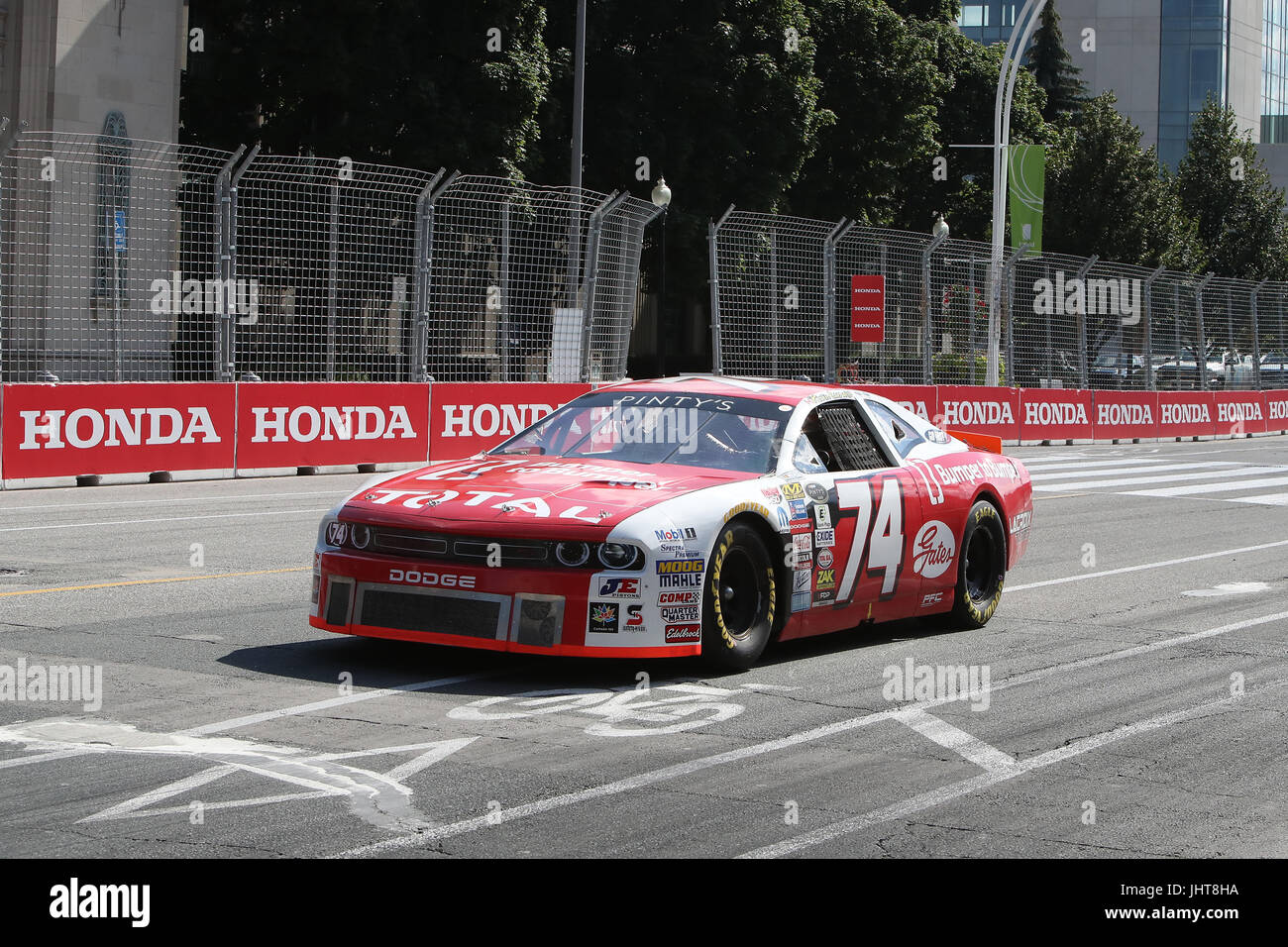 Toronto, Canada. 15th July, 2017. Honda Indy in Toronto was a full day of racing, From Indy to Nascar Pinty's to Porsche Ultra 94 GT3 Cup Challenge Race. There was something to do or watch for the whole family. Luke Durda Alamy/live news Stock Photo