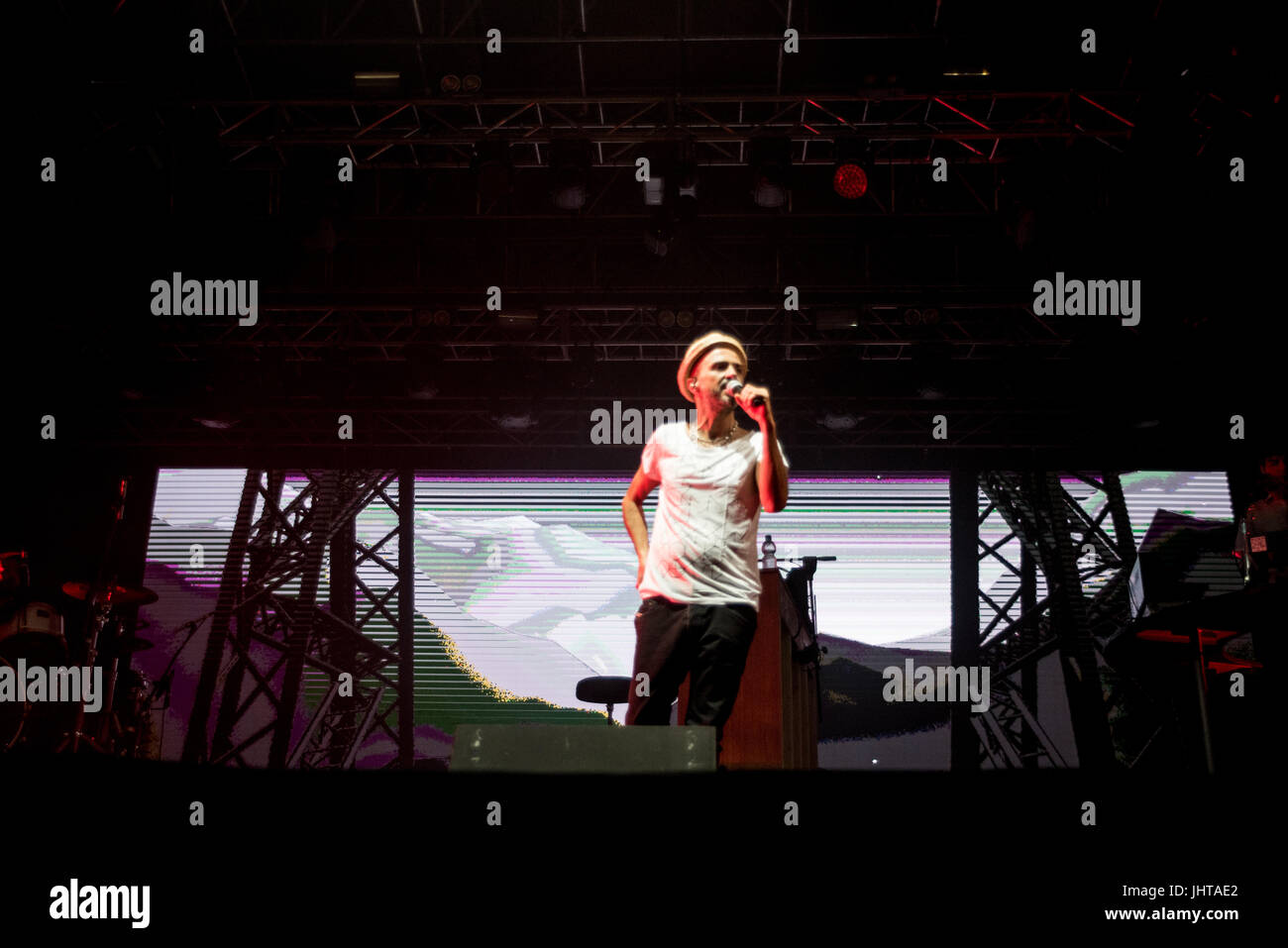 Collegno, Italy 15 July 2017 The italian singer Samuel Romano (from Subsonica) performs at Flowers Festival Credit: Alberto Gandolfo/Alamy Live News Stock Photo