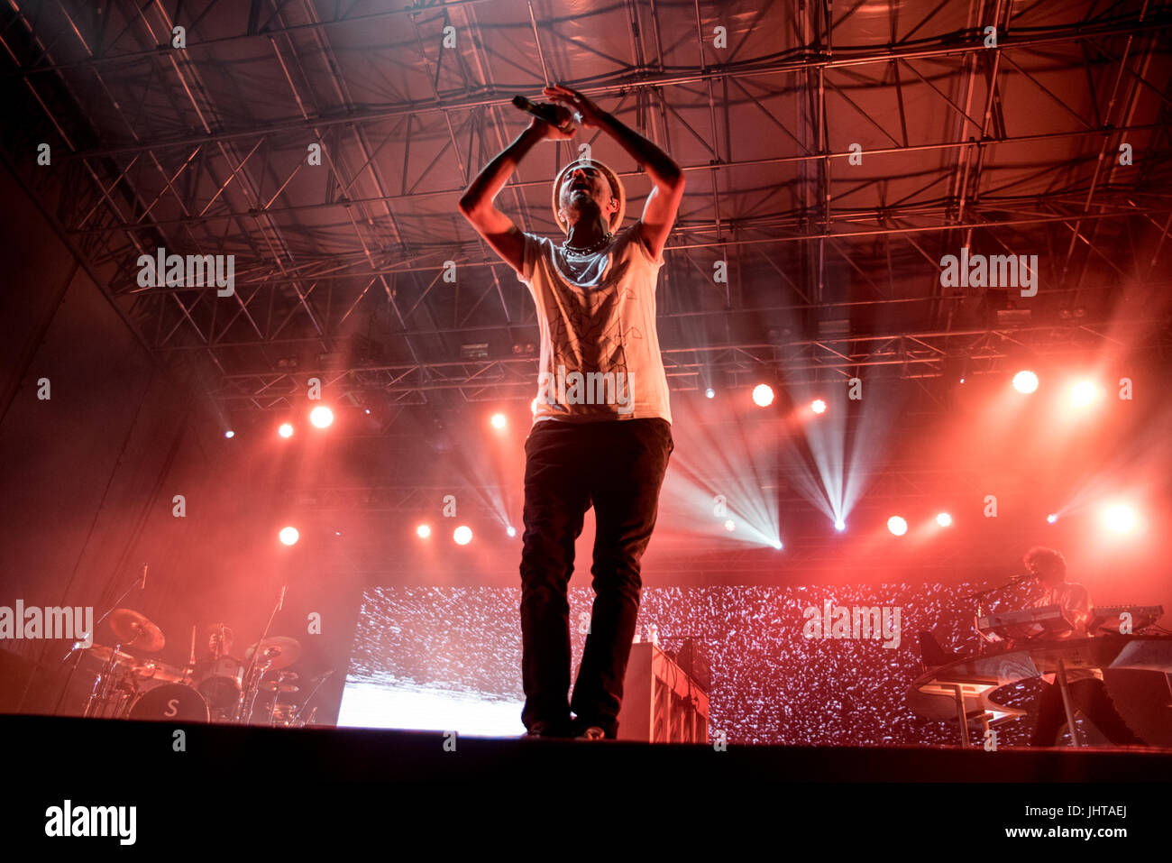 Collegno, Italy 15 July 2017 The italian singer Samuel Romano (from Subsonica) performs at Flowers Festival Credit: Alberto Gandolfo/Alamy Live News Stock Photo