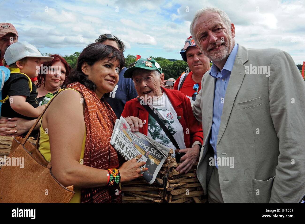 Jeremy Corbyn MP, Labour leader at the Tolpuddle Martyrs Day Festival, Dorset, UK Credit: Finnbarr Webster/Alamy Live News Stock Photo