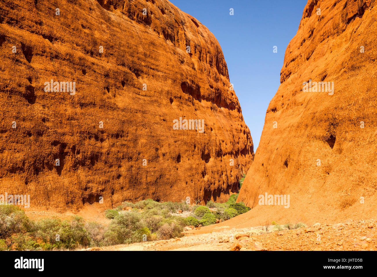 Inside and around the massive Kata Tjuta (olgas) central Australia Stock Photo