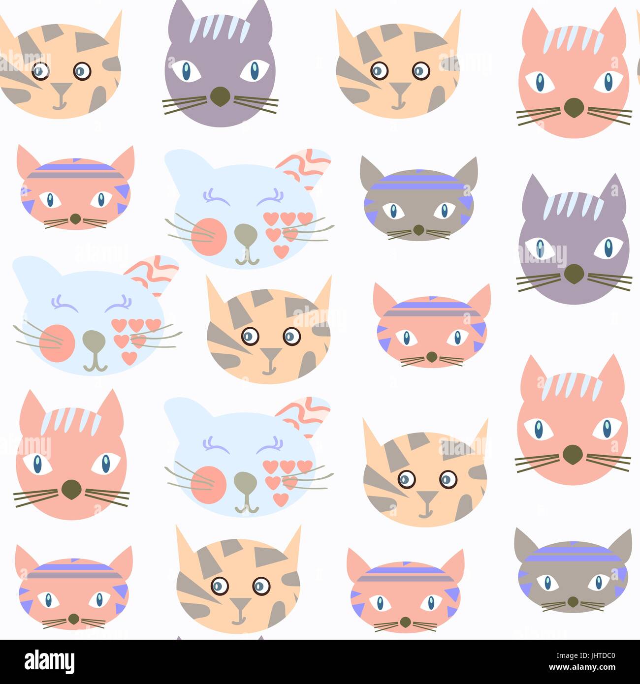Cats abstract modern seamless pattern. It is located in swatch menu ...