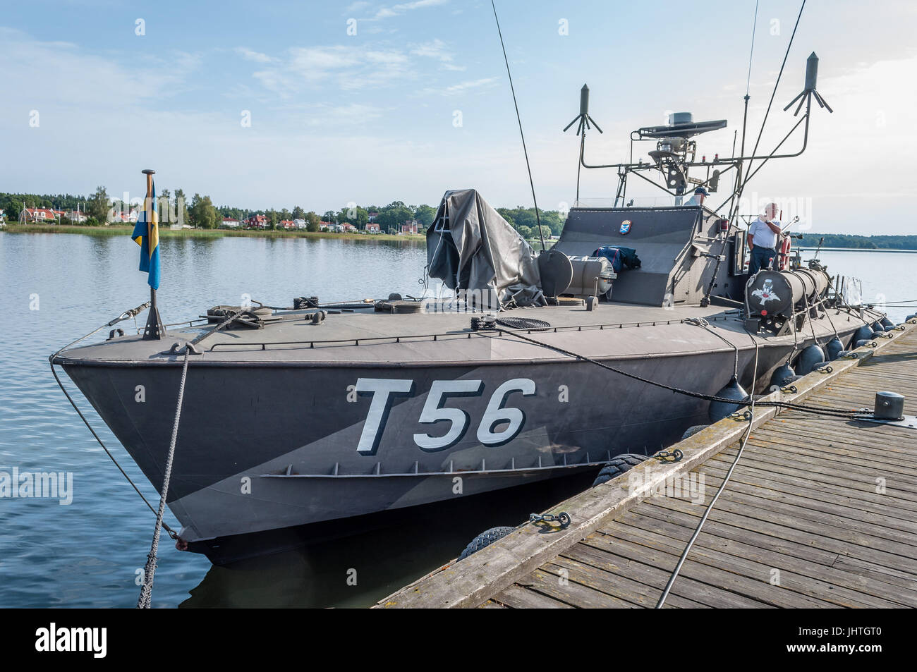 T56 in Mariefred harbour Stock Photo