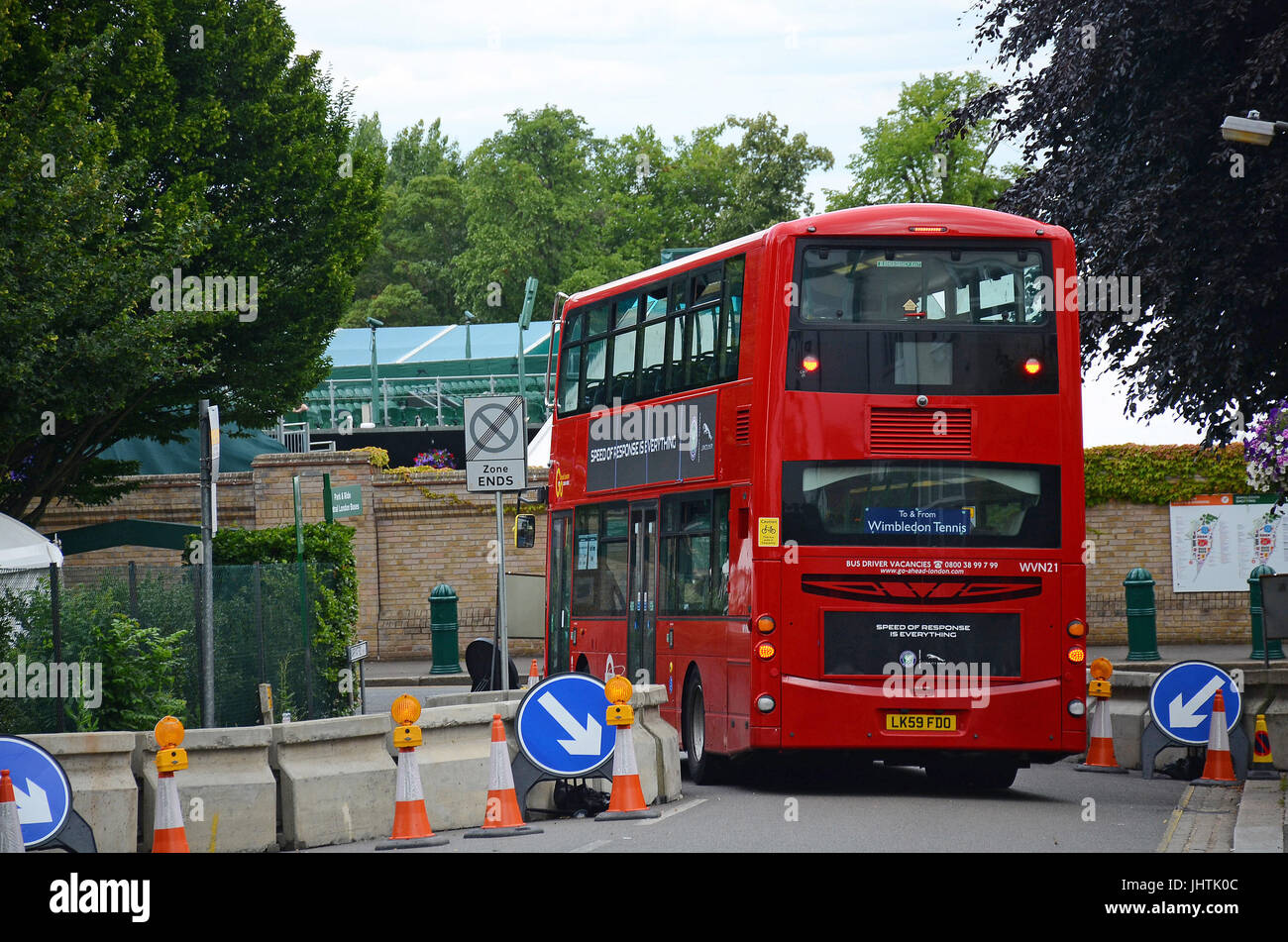 London, UK, 14/07/2017 Increased security at Wimbledon Tennis