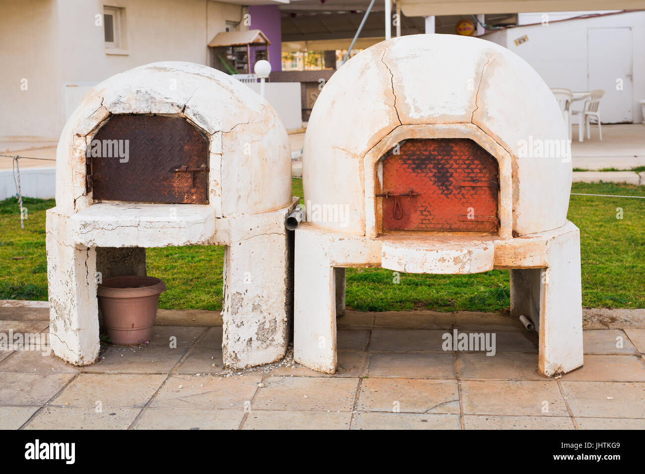 Traditional Greece and Cyprus kleftiko pit oven. Mediterranean cuisine