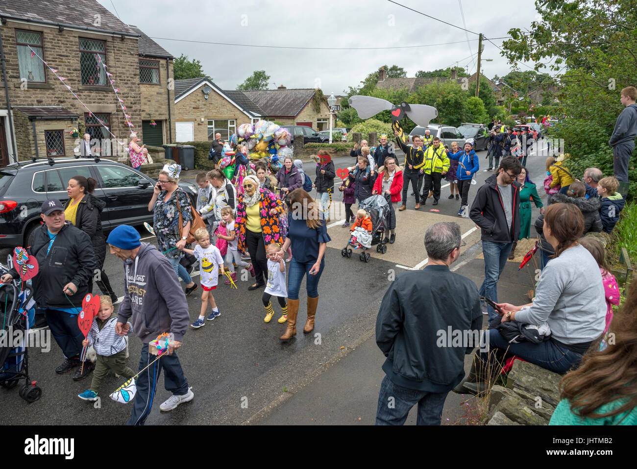 Parade at village carnival, Charlesworth, Derbyshire, England Stock Photo Alamy