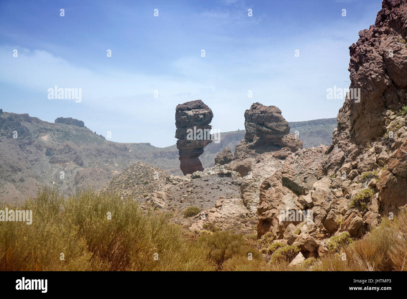 Canary Islands, Tenerife, Roques de Garcia rock formation within Teide ...