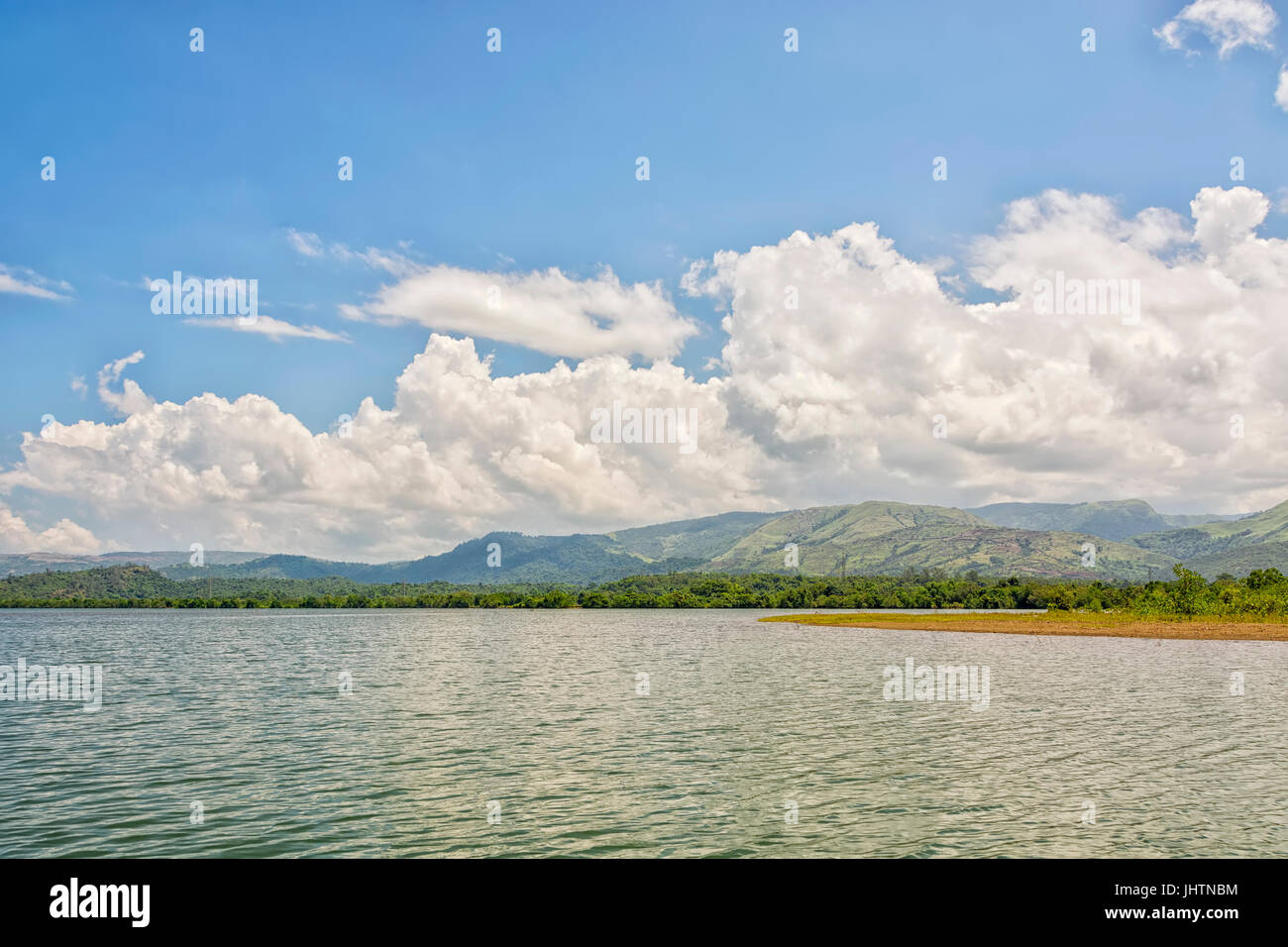 A beautiful and serene tropical lake, Zambales, Philippines Stock Photo