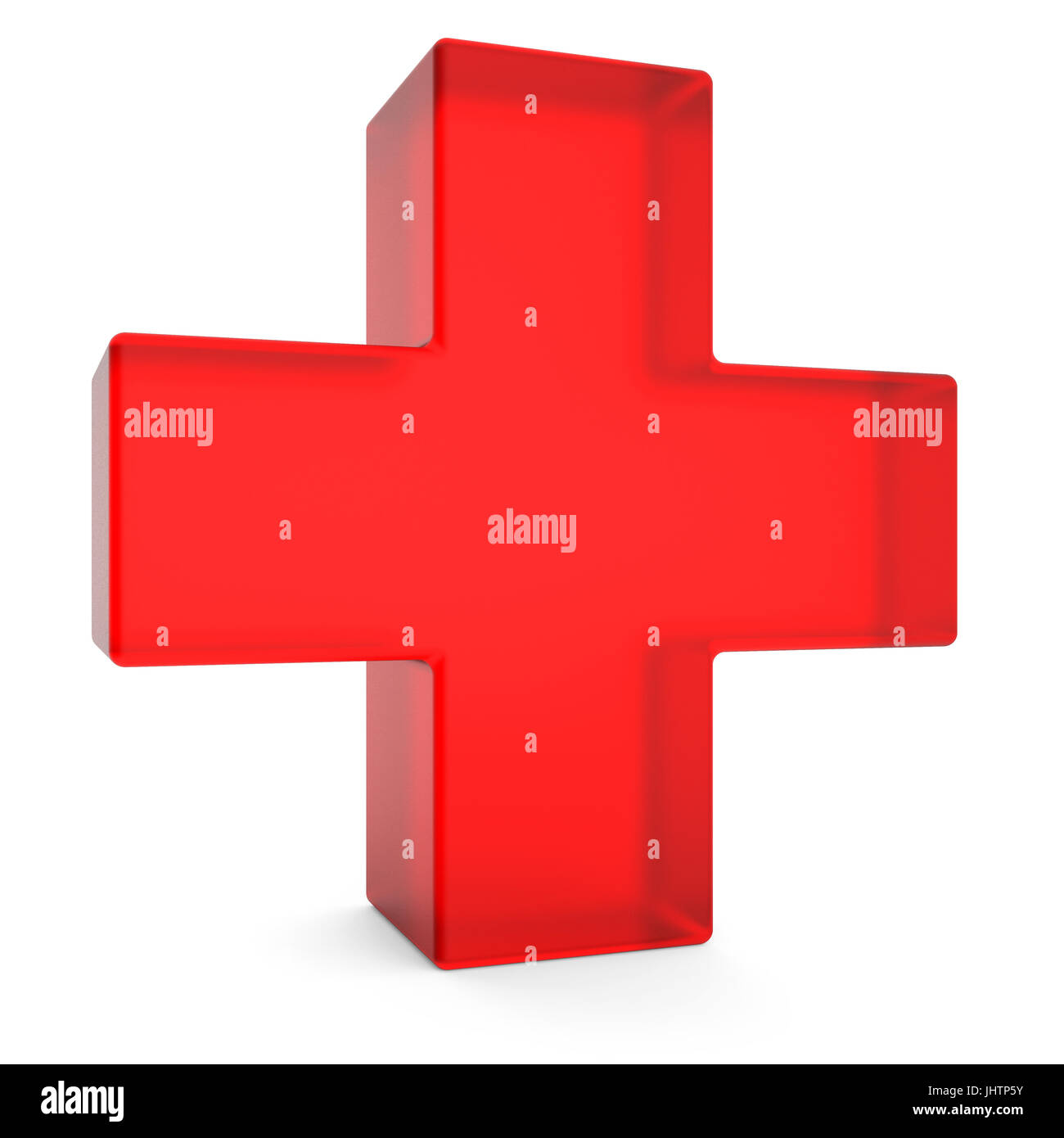 Red cross isolated on white background 3D rendering Stock Photo - Alamy