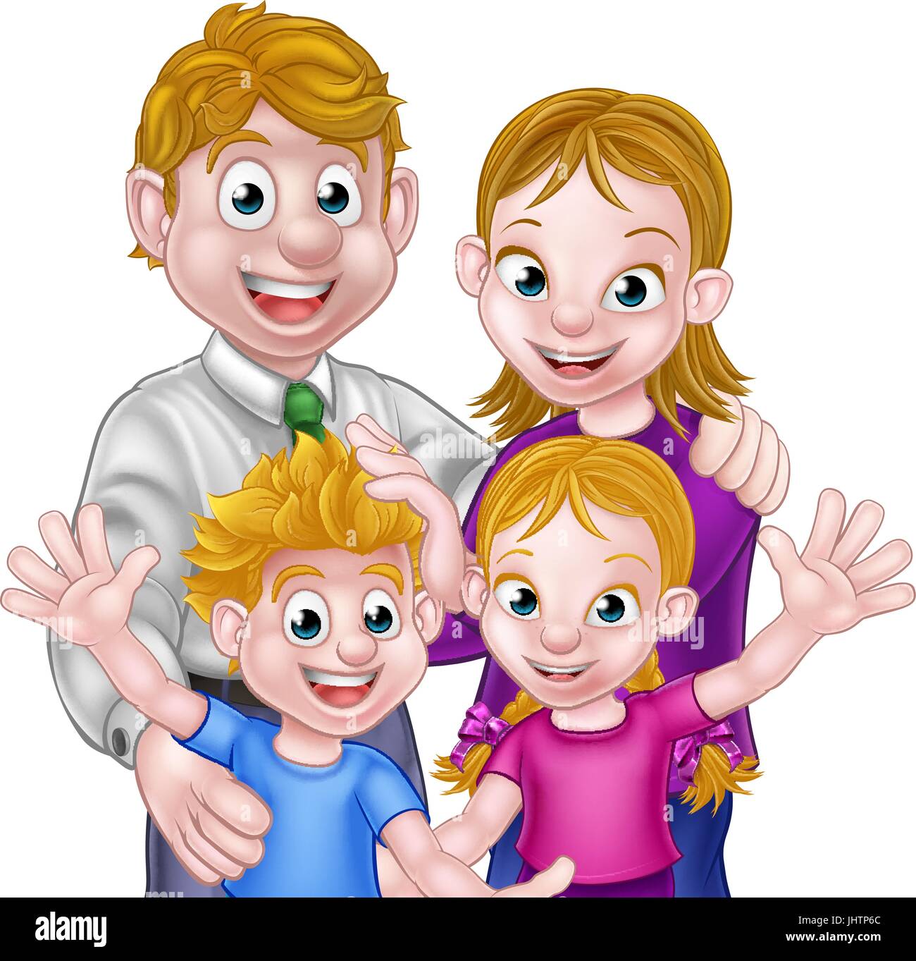 Cartoon Parents and Kids Stock Vector Image & Art - Alamy
