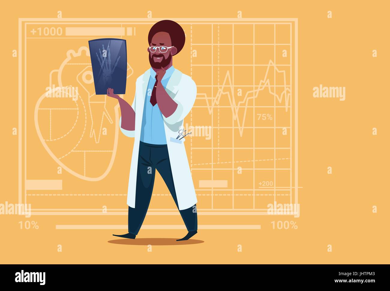Ethnic doctor x ray Stock Vector Images - Alamy