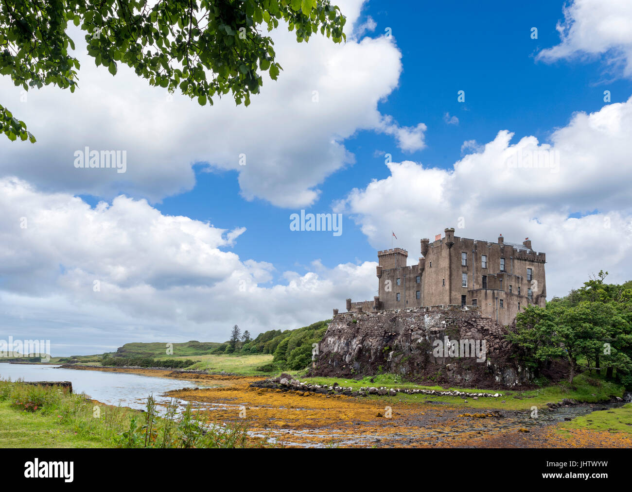 Dunvegan Castle, seat of the Clan MacLeod, Isle of Skye, Highland, Scotland, UK Stock Photo