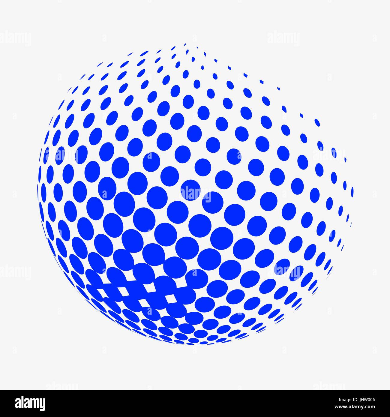 Vector sphere. Abstract technical illustration. 3 D object consi Stock ...