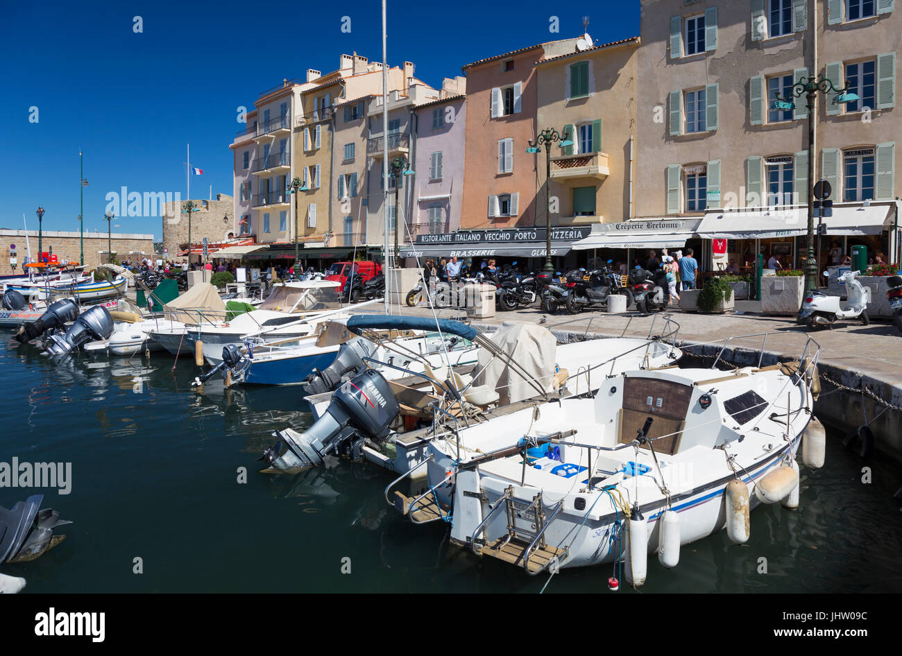 Saint-Tropez Harbour ( Le Vieux port de Saint Tropez), France Stock ...