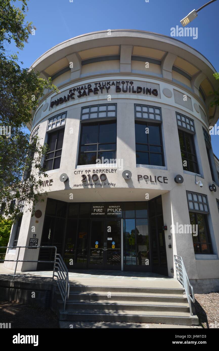Fire Department and Police Department in Berkeley on April 30, 2017, California USA Stock Photo