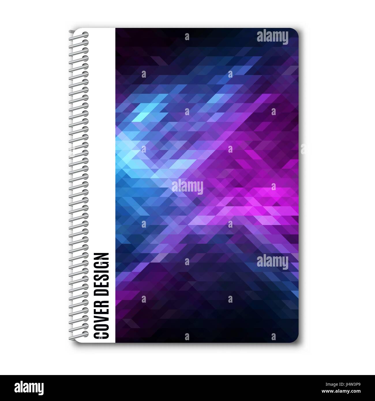 Template design covers for printing with bright abstract overlapping