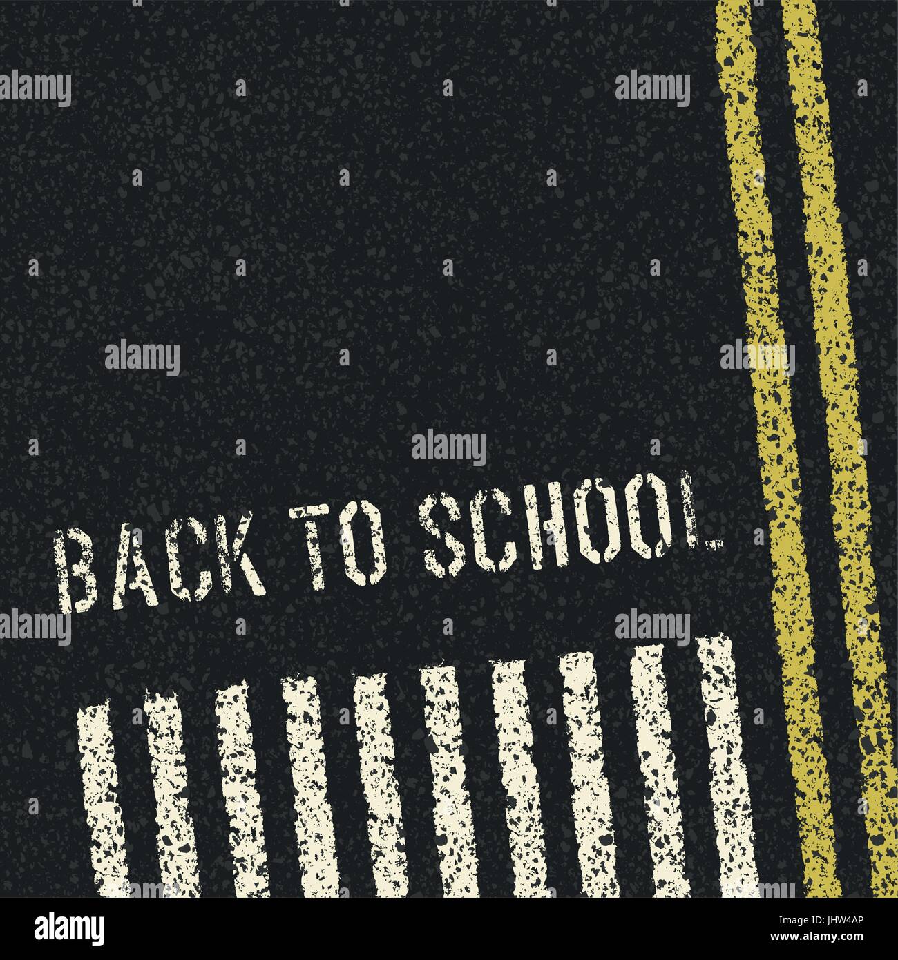 Back to school. Road safety concept. Vector, EPS8 Stock Vector