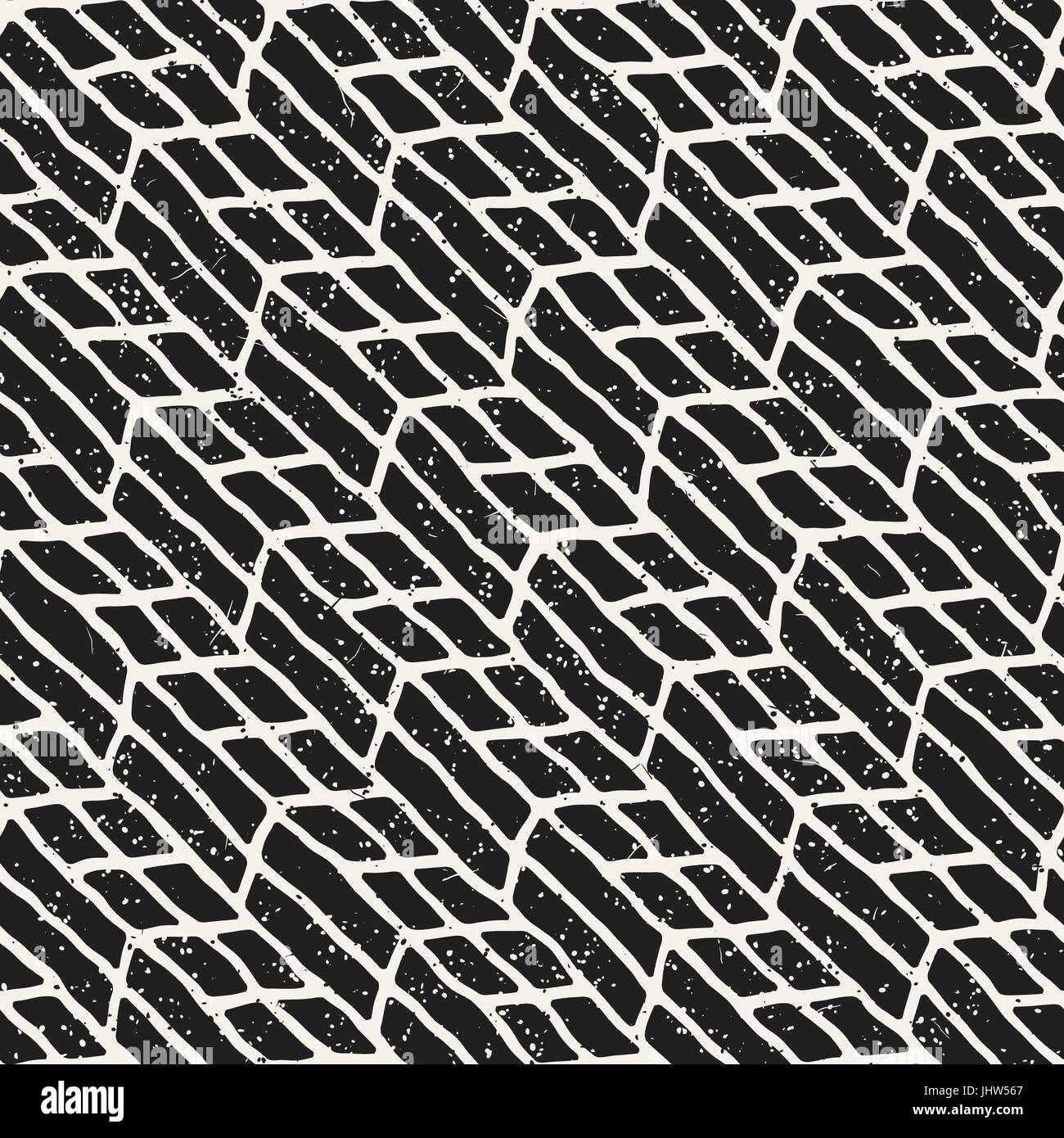 Seamless pattern with hand drawn brush strokes. Ink doodle grunge ...