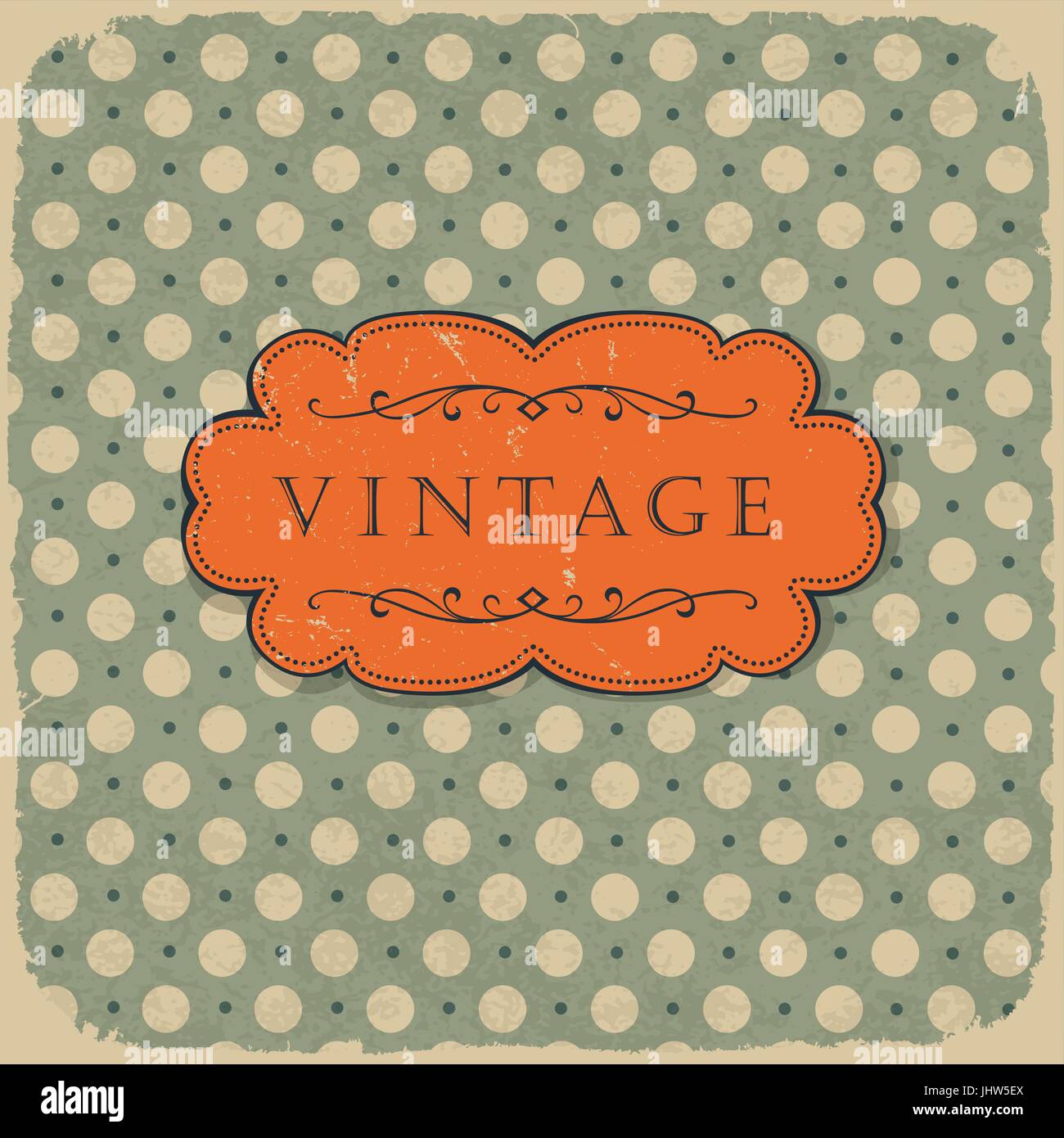 Polka dot design, vintage styled background Stock Vector Image & Art ...