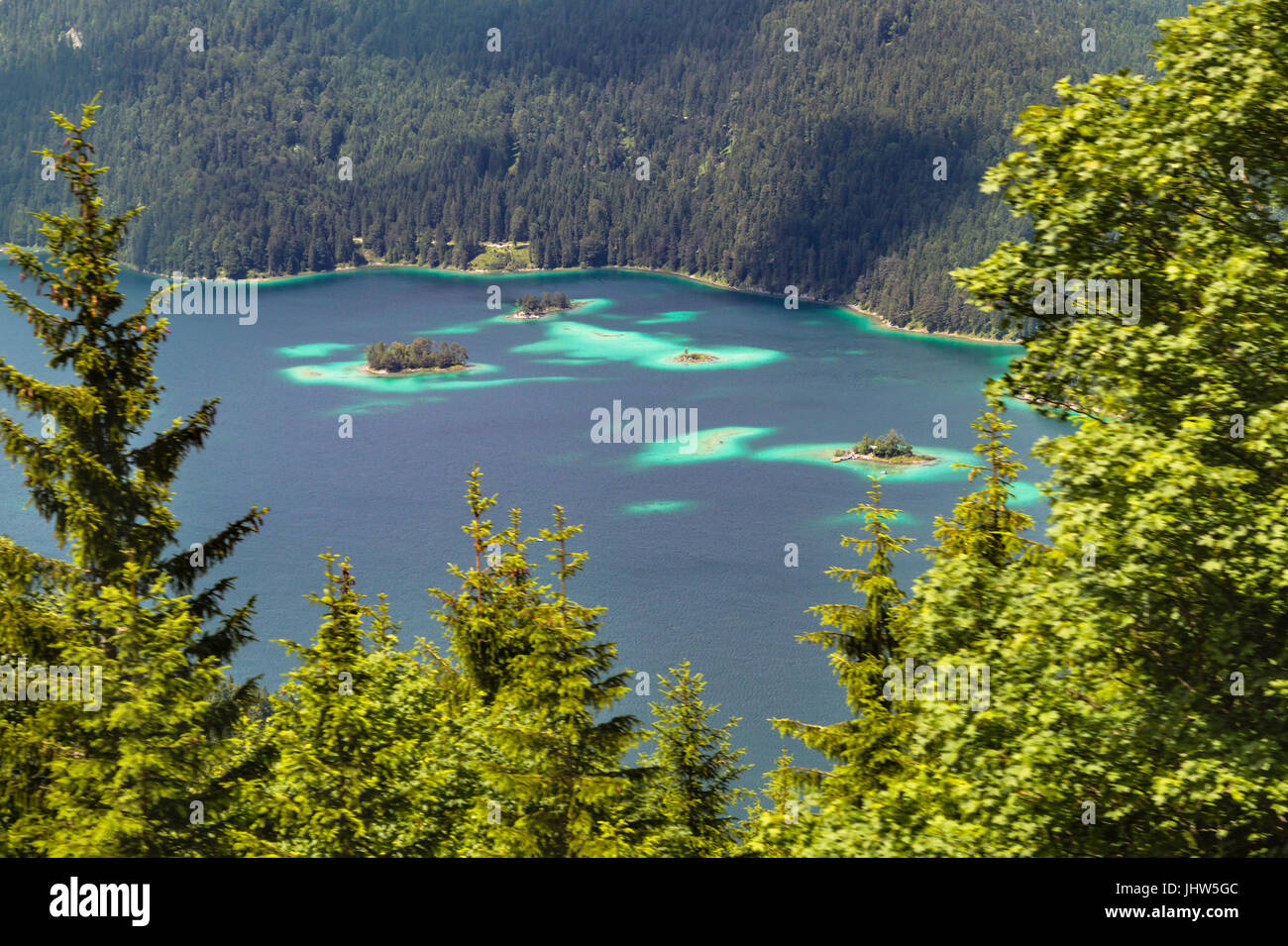 Aerial view scenic landscape eibsee hi-res stock photography and images ...