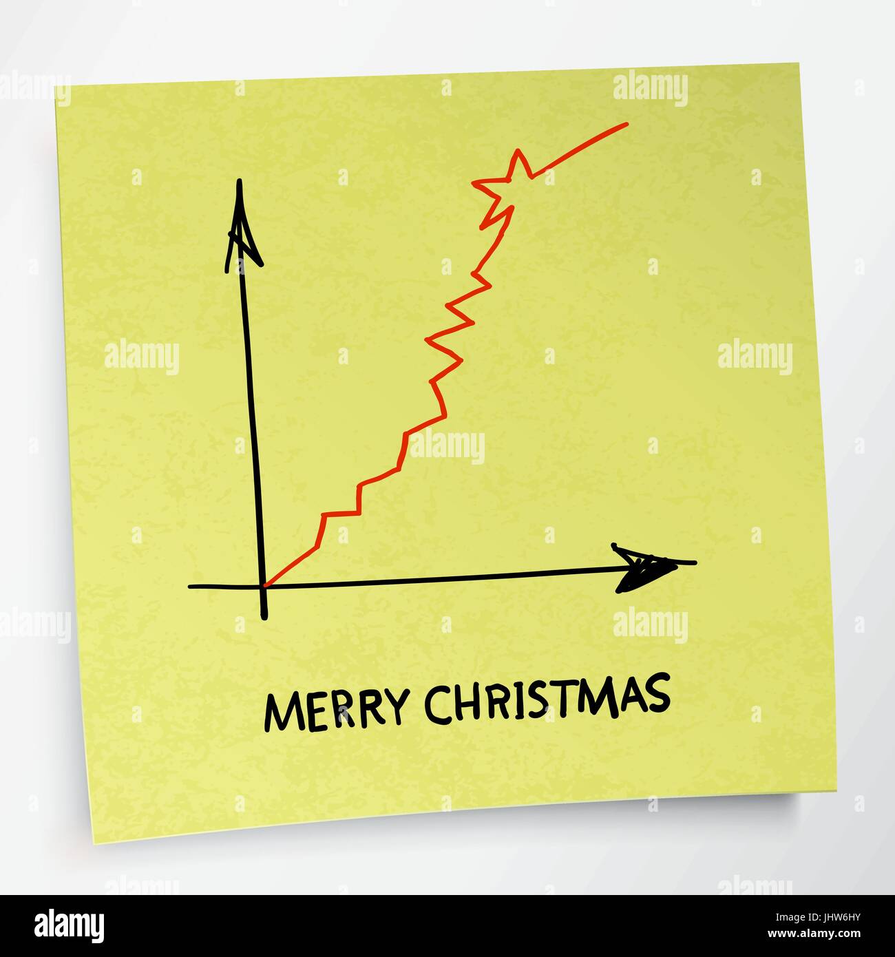 Business graph grow up. Merry Christmas concept. Vector. Stock Vector