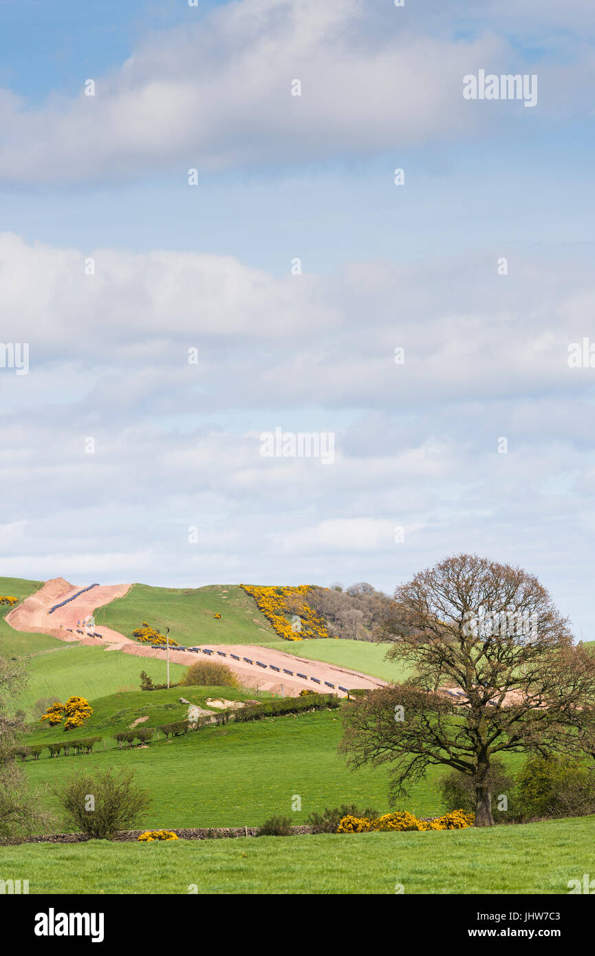 Dumfries, Scotland, UK April 23, 2017 The construction of a new