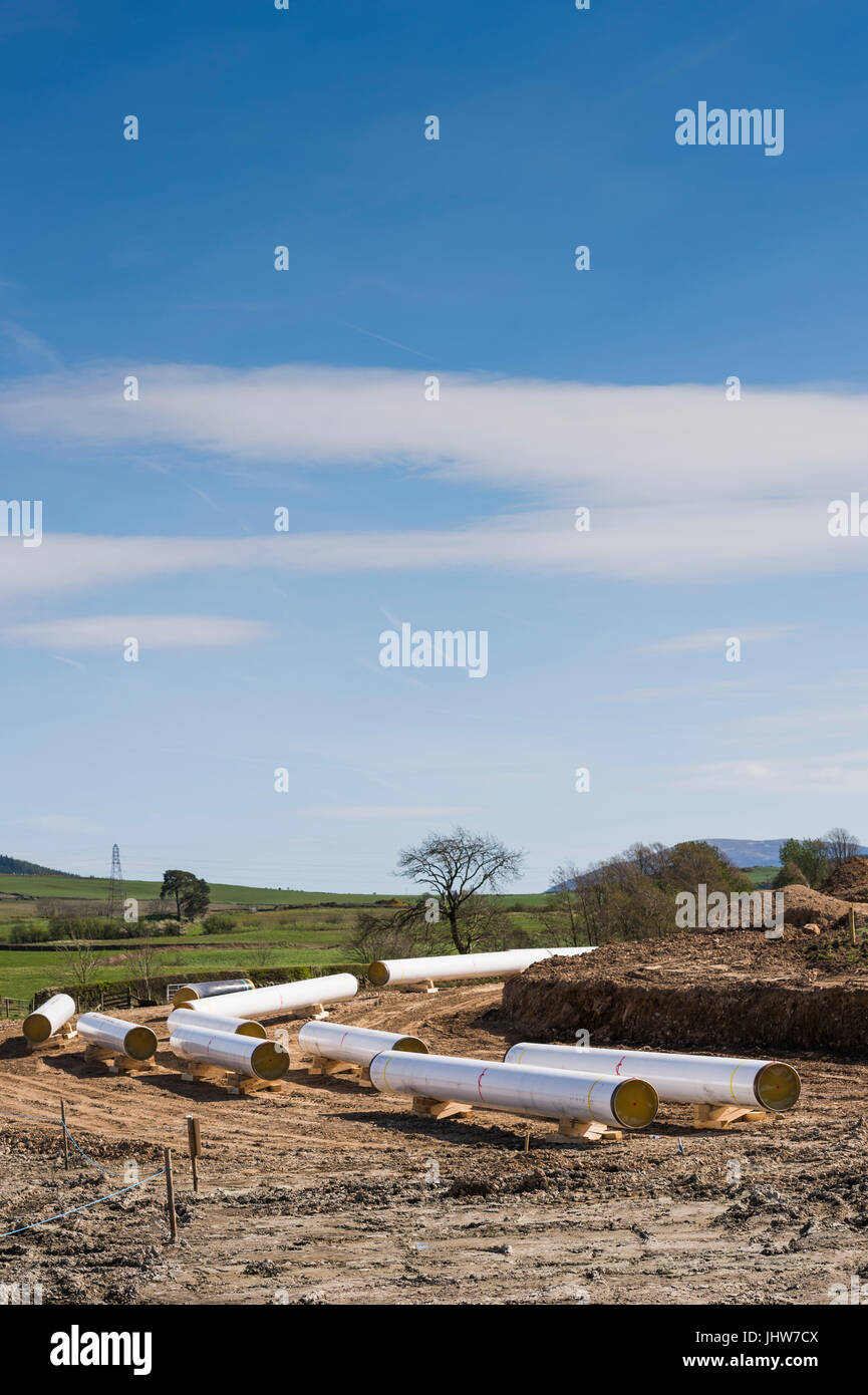 Dumfries, Scotland, UK April 23, 2017 The construction of a new