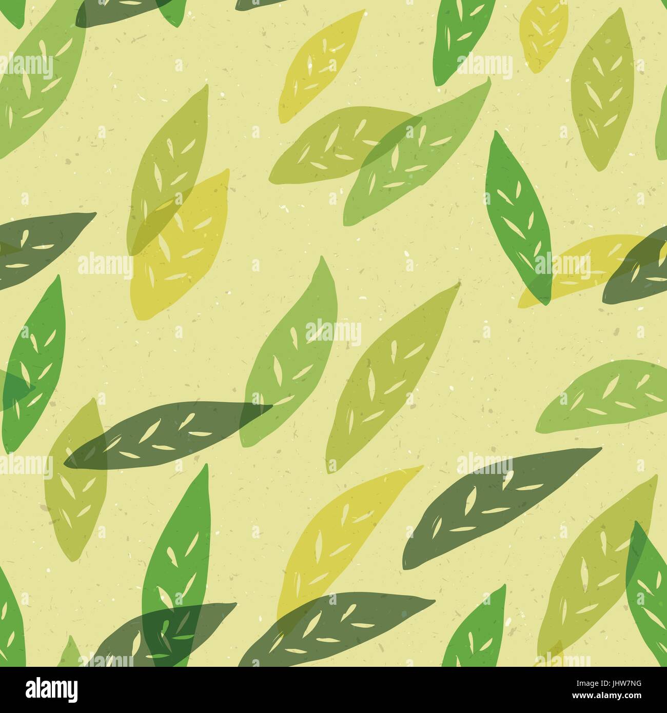 Seamless green leaves pattern. Vector, EPS10 Stock Vector Image & Art ...