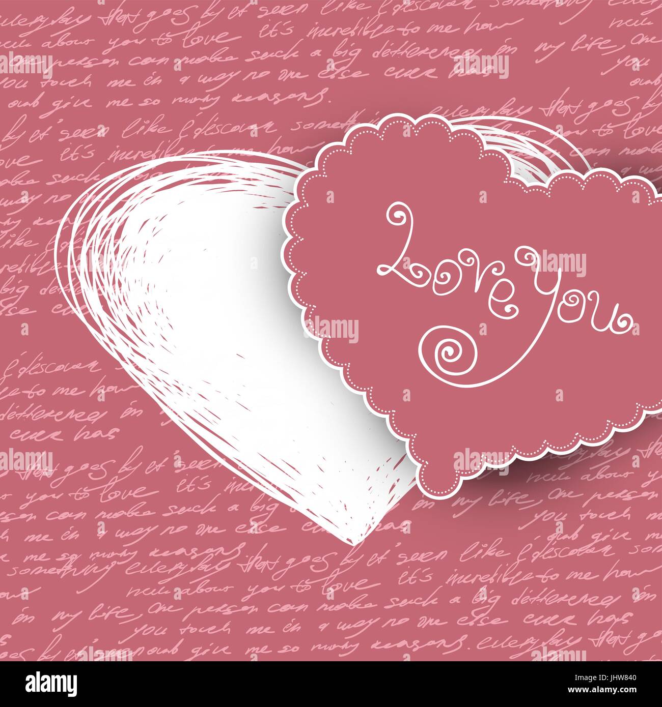 Valentines day card, vector illustration Stock Vector Image & Art - Alamy