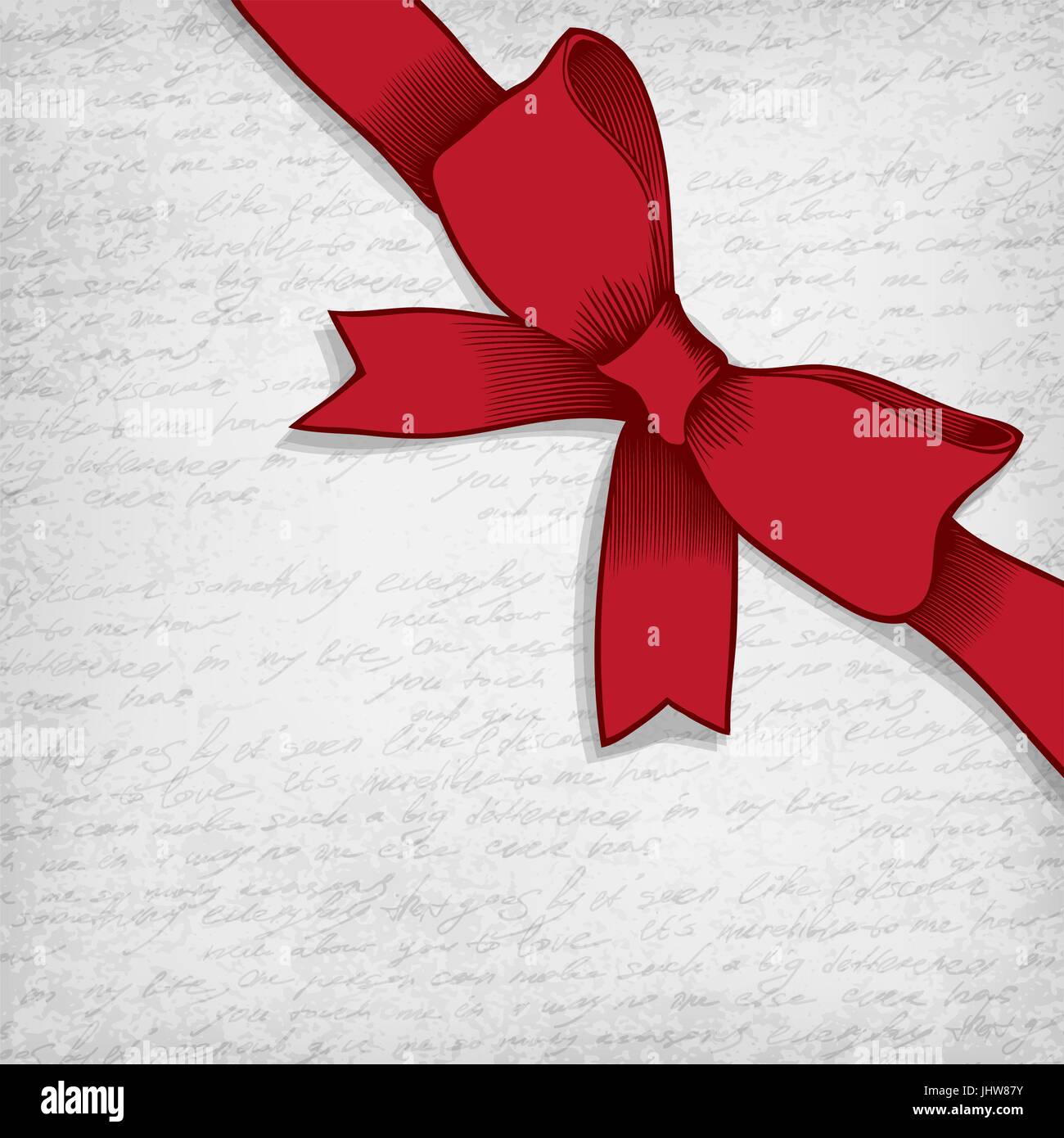 Red bow-knot vector illustration. Stock Vector