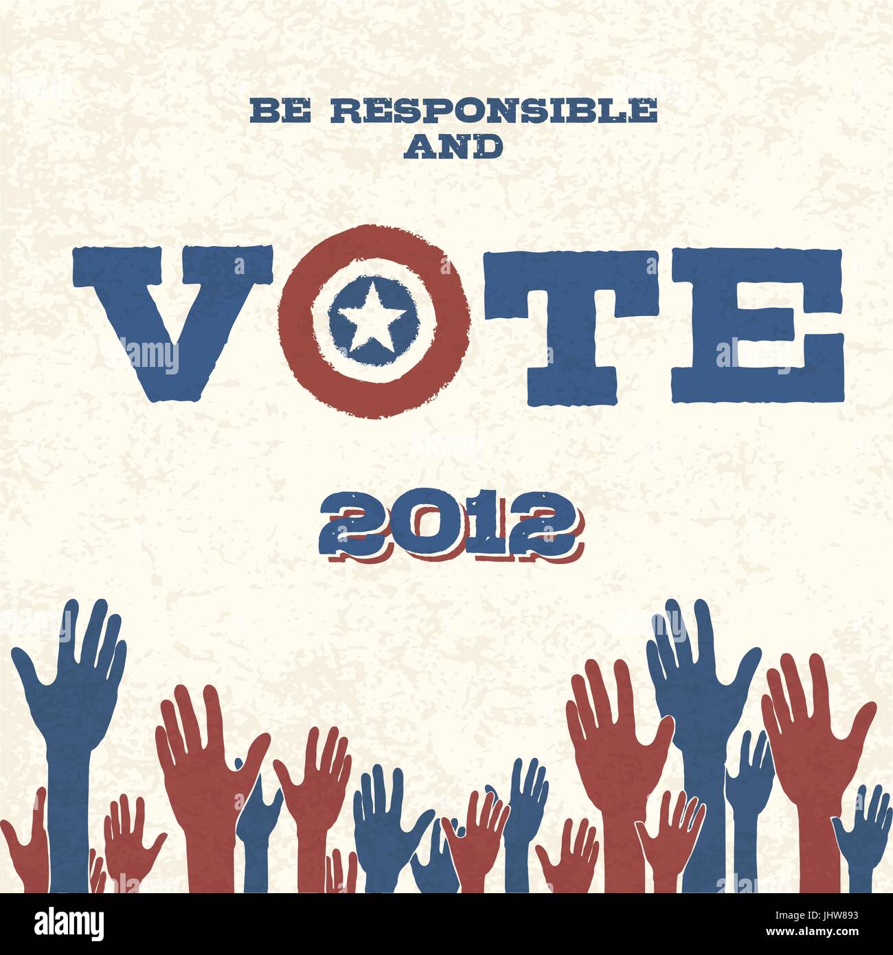 Vote! Retro poster, vector illustration, EPS10 Stock Vector