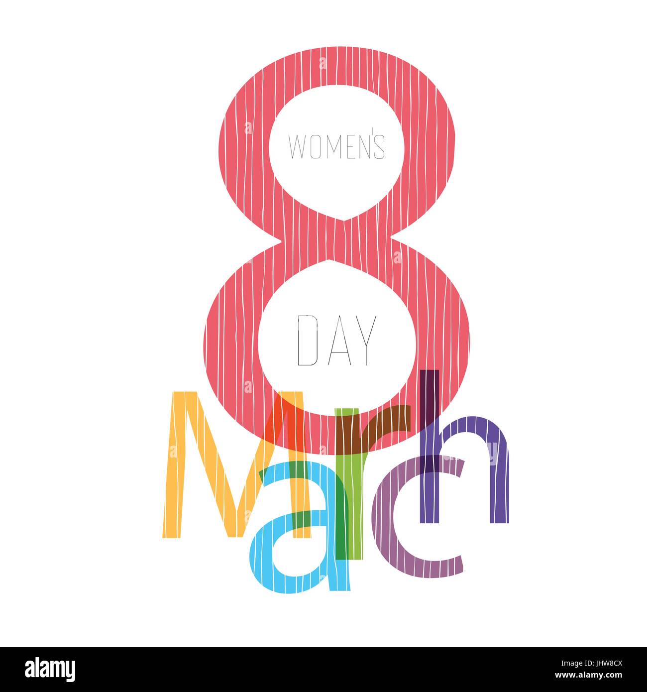 8 March, Women's Day Greeting Card Design Stock Vector Image & Art - Alamy