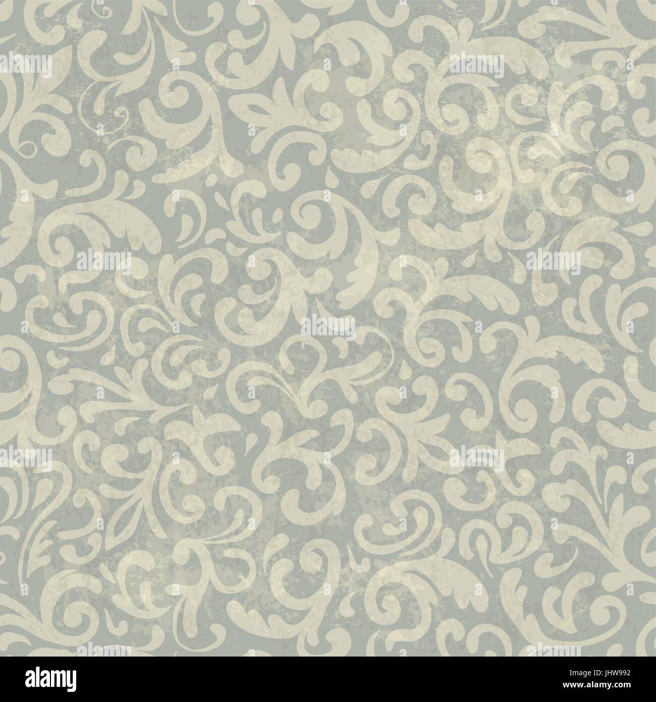 Seamless Vintage Floral Pattern. With Grunge Textured Background Stock  Vector Image & Art - Alamy