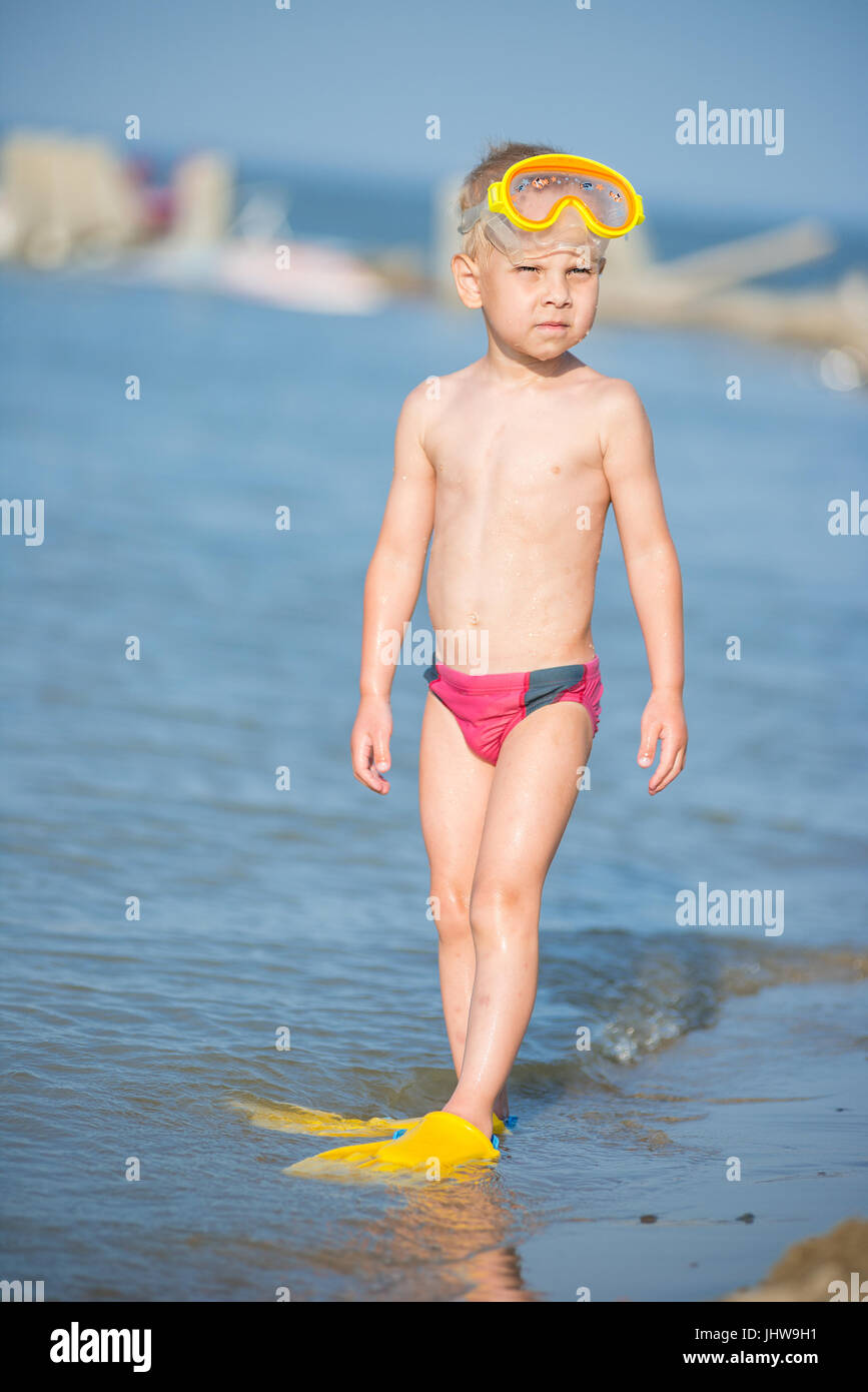 boy wearing swimsuit